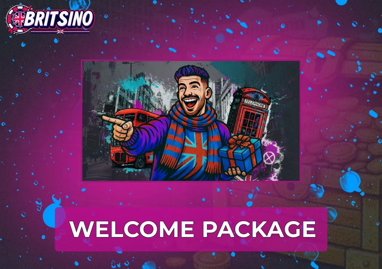 UK players can access a welcome package with bonus offers and rewards.